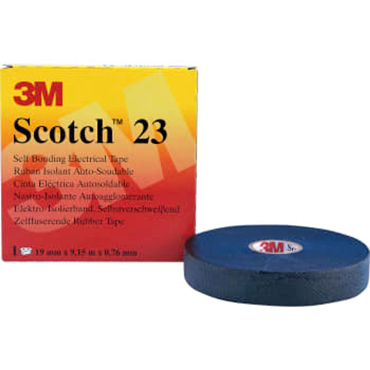 3M Selvvulkaniserende Tape Scotch 23 38 mm x 9,15M Med Liner Sort