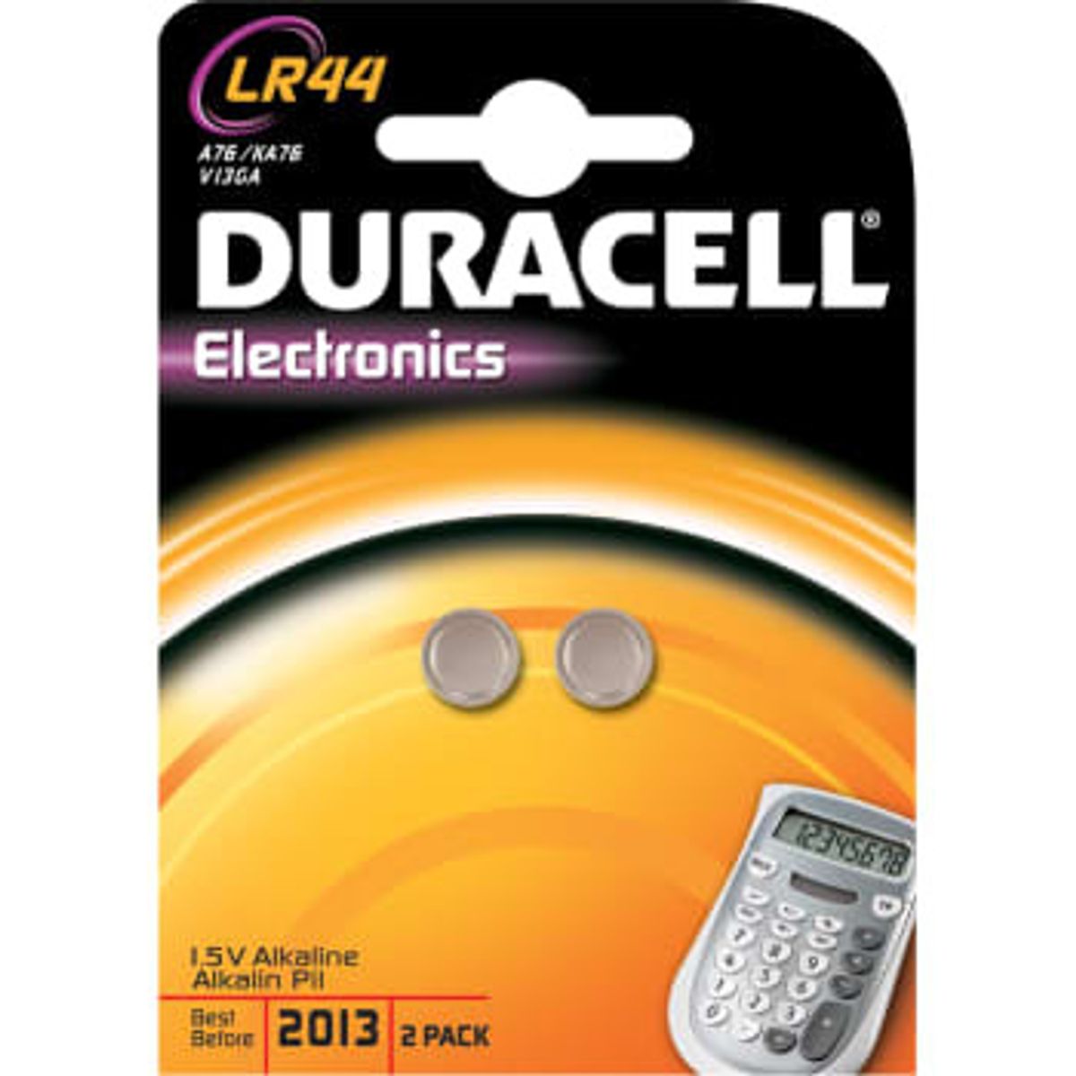 Duracell batteri, Electronics LR44, 2 stk.