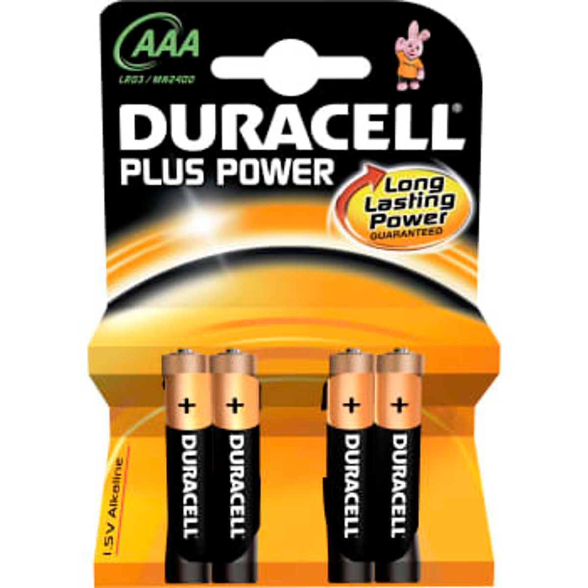 Duracell Plus Power batteri, AAA LR03, 4 stk.