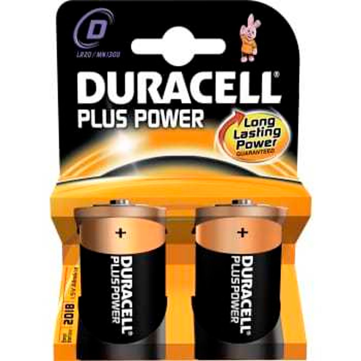 Duracell Plus Power batteri, D LR20, 2 stk.