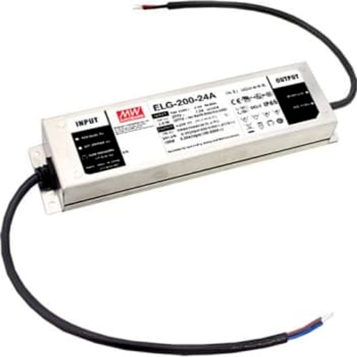 Mean Well LED Driver ELG-200-24B-3Y, 24VDC 8,4A 200W, IP67