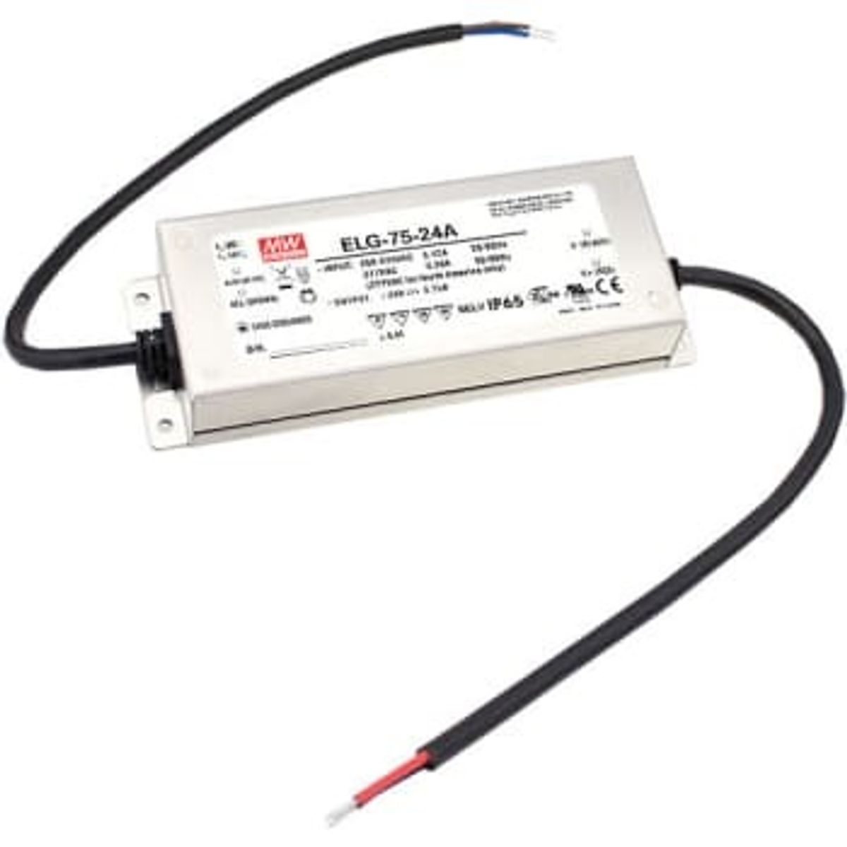 Mean Well LED Driver ELG-75-24B-3Y, 24VDC 3,15A 75W, IP67