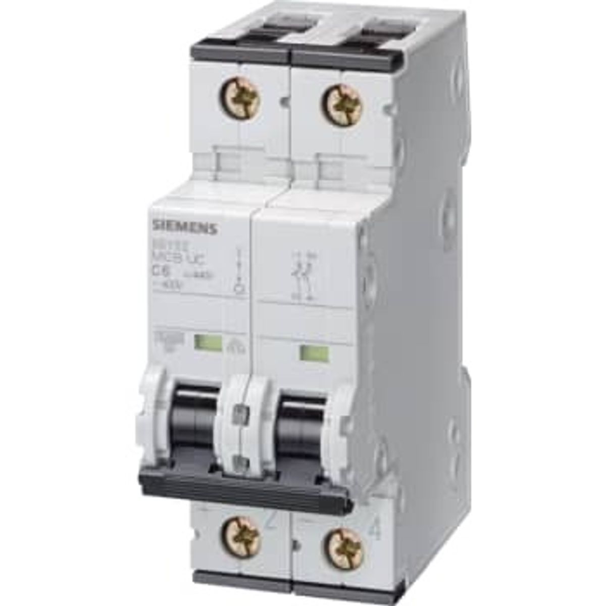 Siemens Automatsikring DC C 10A, 2P, 10kA, 5SY5210-7