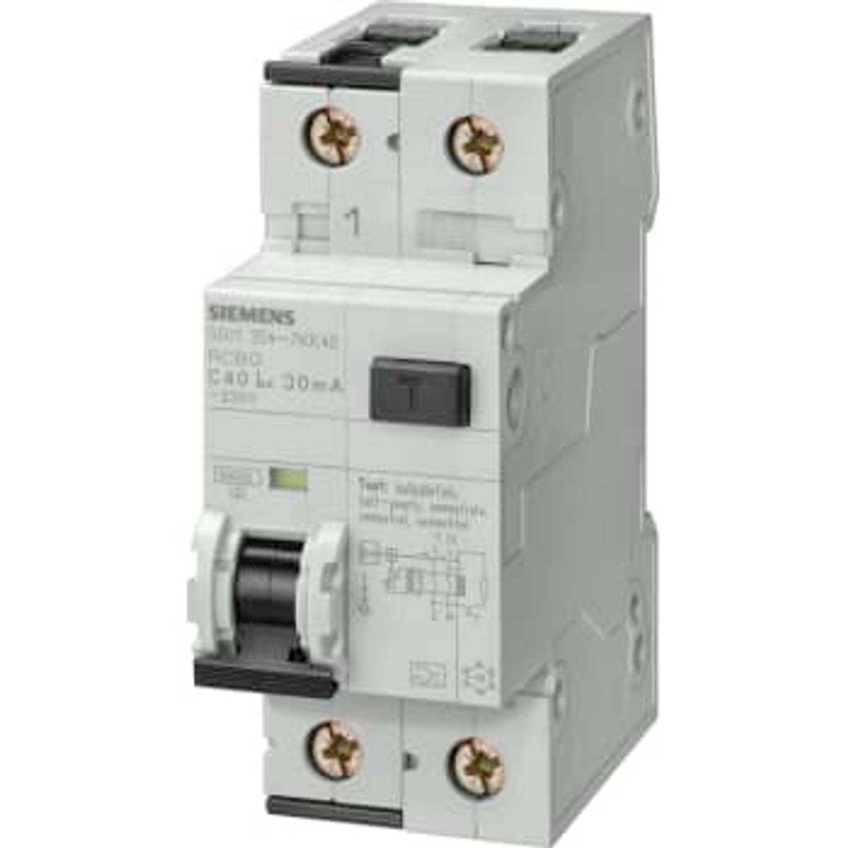 Siemens Kombiafbryder Automat/HPFI 30MA C 13A 1P+N 10kA 5SU1354-7KK13