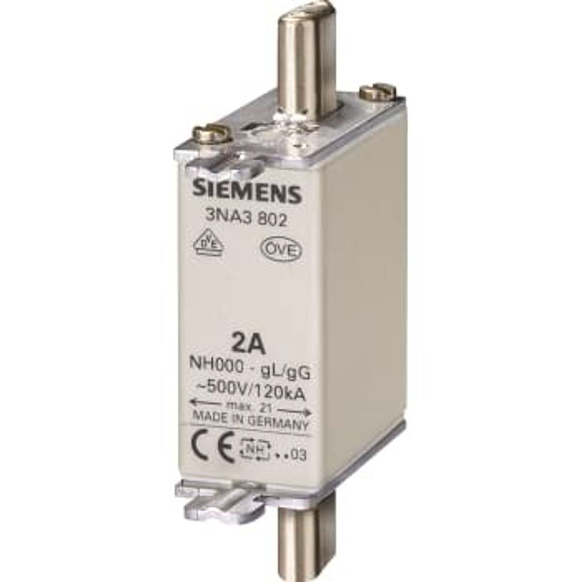 Siemens Sikring nh 000 10a gg 500v (3 stk)