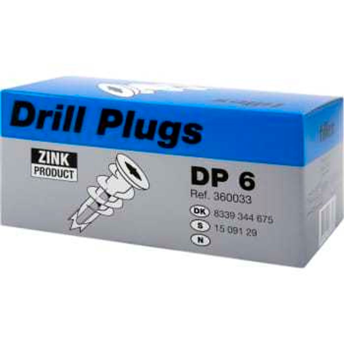 Tillex Plugs drill dp-2 40mm-100 hvid (100 stk)