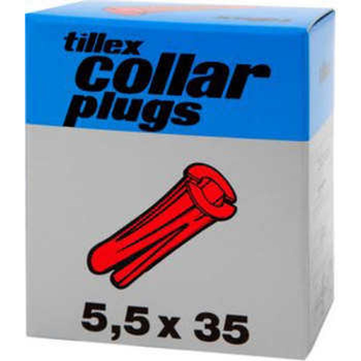 Tillex Plugs kp 10x45mm-100 bl&aring; (1000 stk)