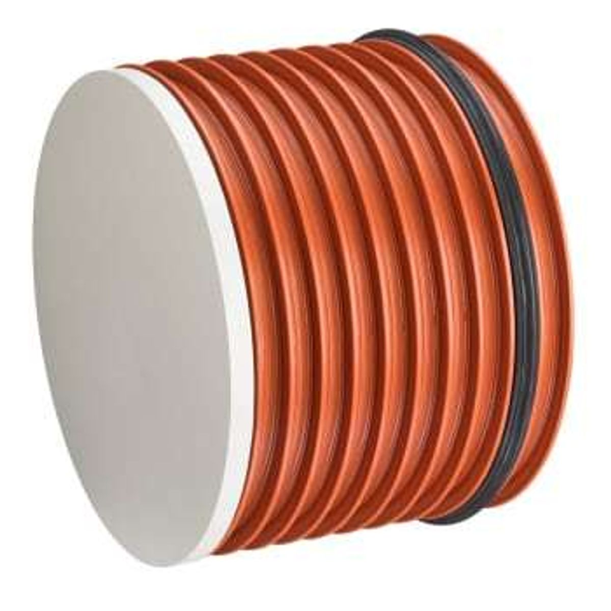 Uponor Double/Rib2 315 mm PP-prop med gummiring