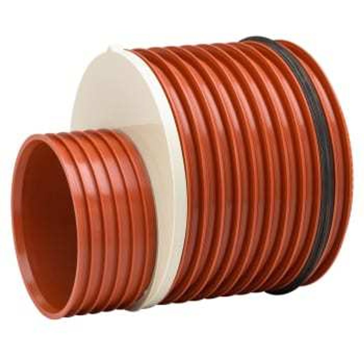 Uponor Double/Rib2 315 x 200 mm PP-reduktion med gummiring