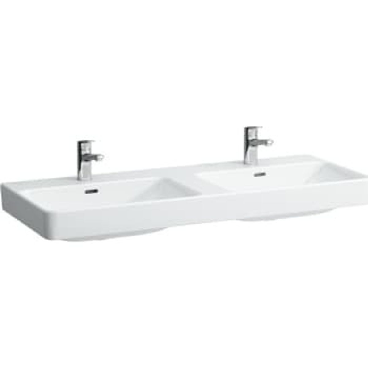 Laufen PRO-s dobbelt håndvask 120 x 46 cm med 2 hanehuller