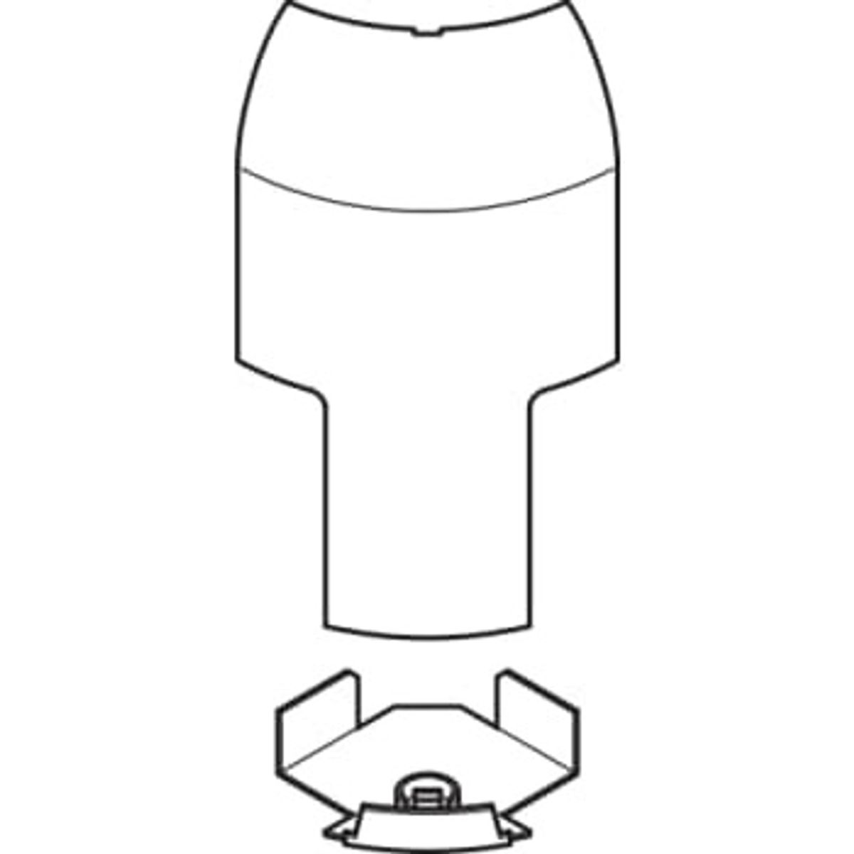 Tehalit TilSLutningsstykke 55 mm Høj SL 200558D1 Alu Folie