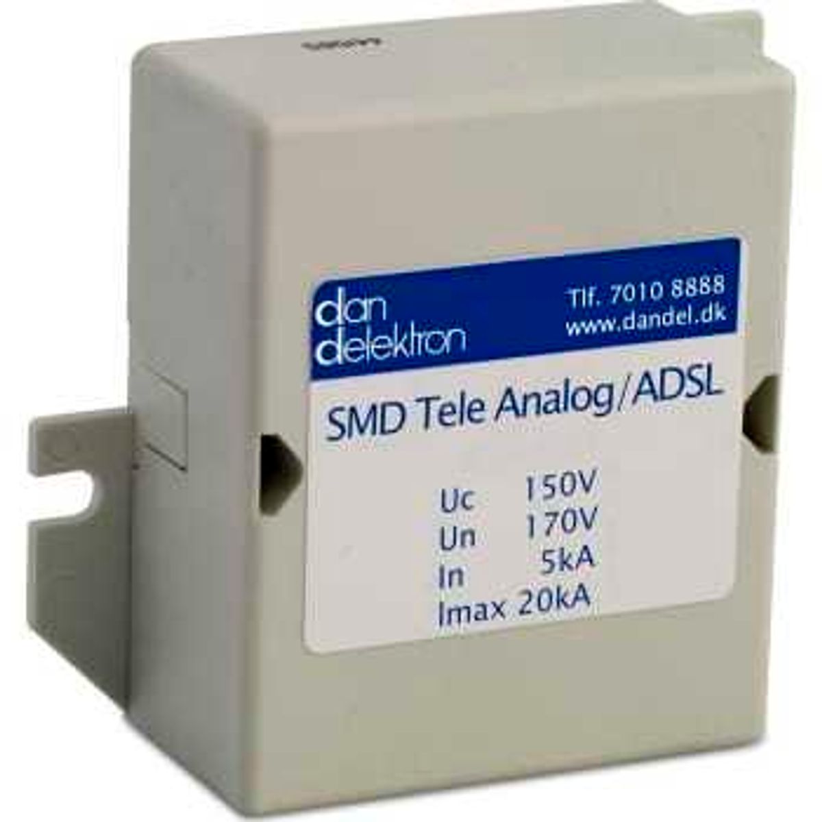 Dan Delektron Transientbeskyttelse SMD Tele Analog/ADSL 1Par f/væg montage