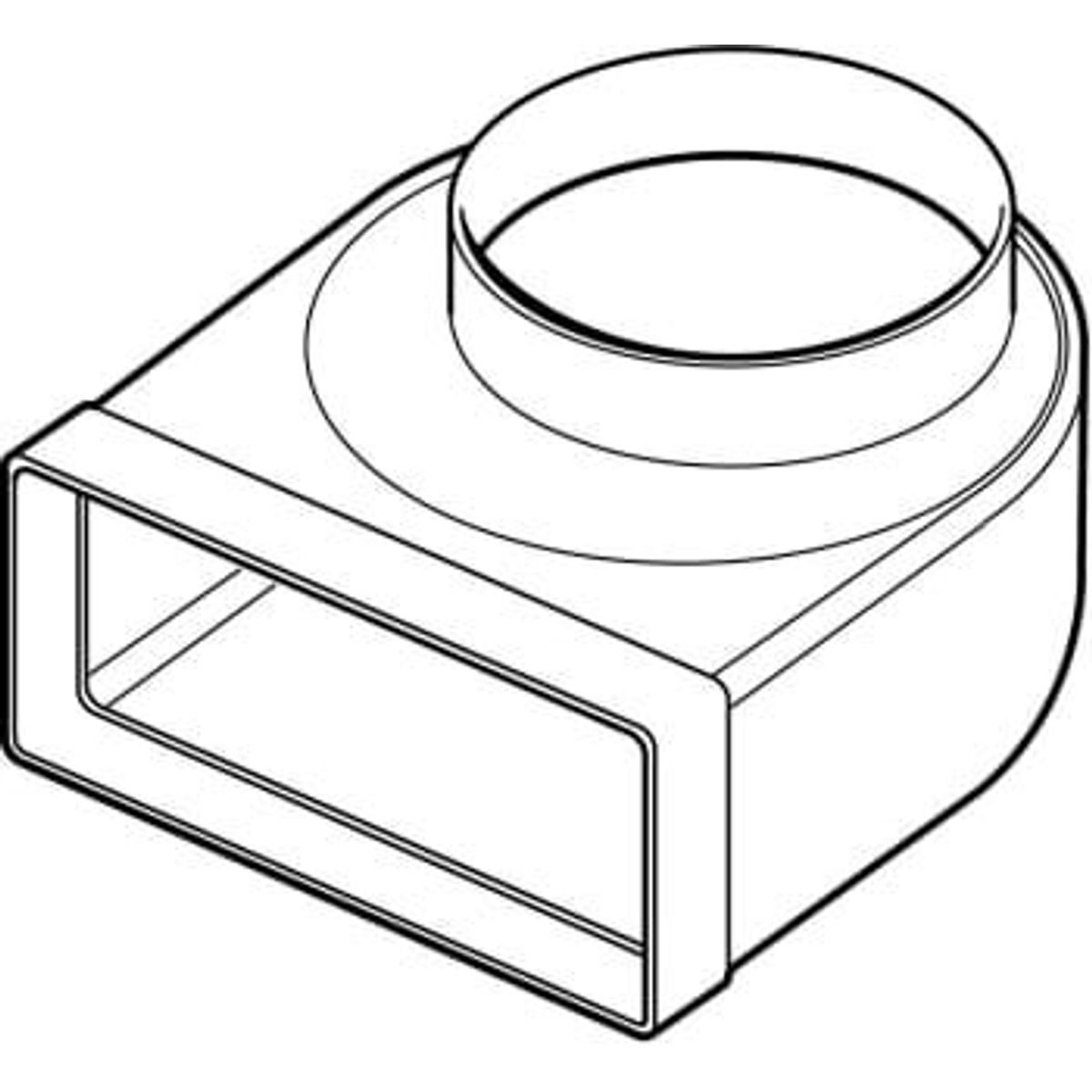 Thermex bøjning fladkanal 220x90 ø150