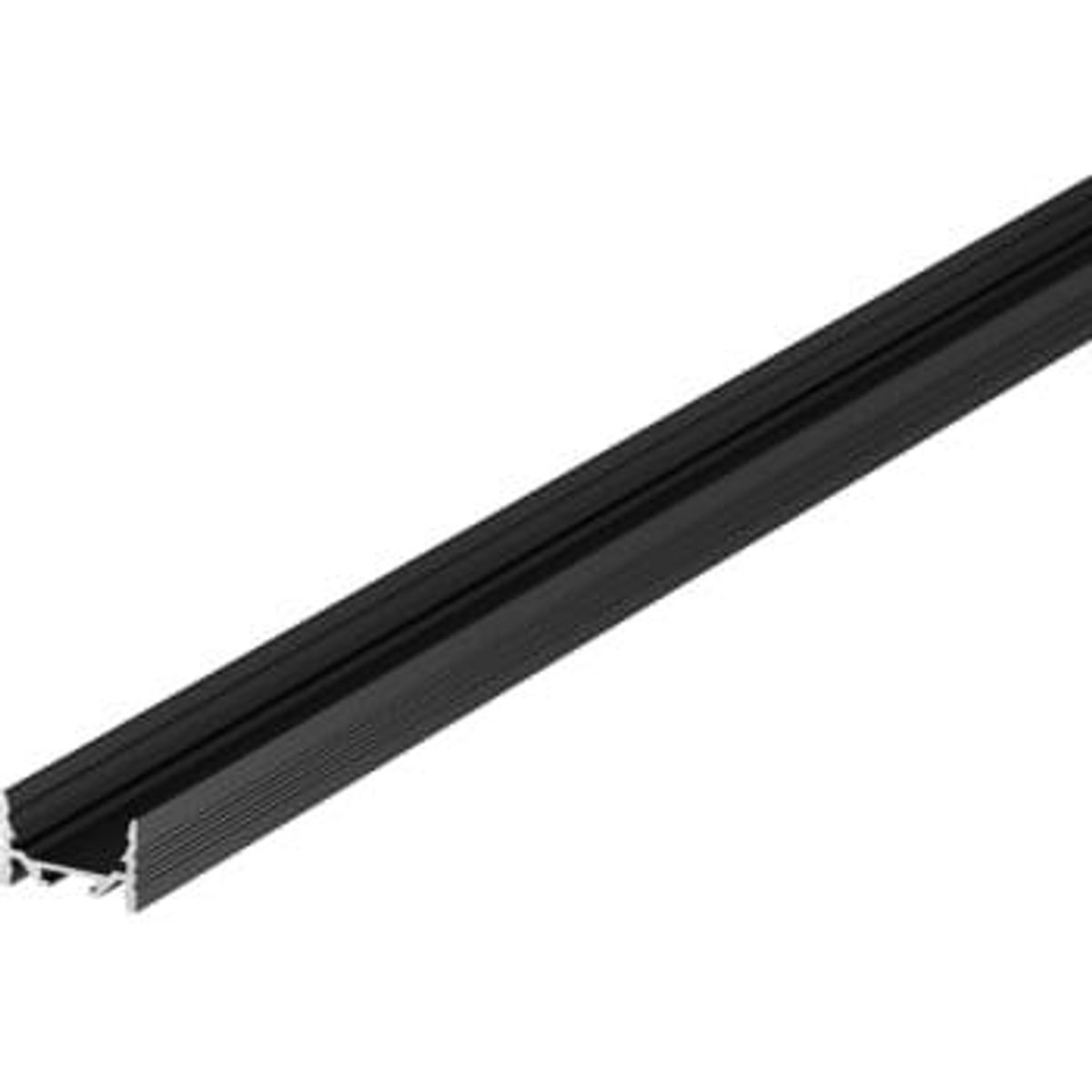 SLV GRAZIA 20 LED påbygningsprofil, flad, rillet, 3m, sort