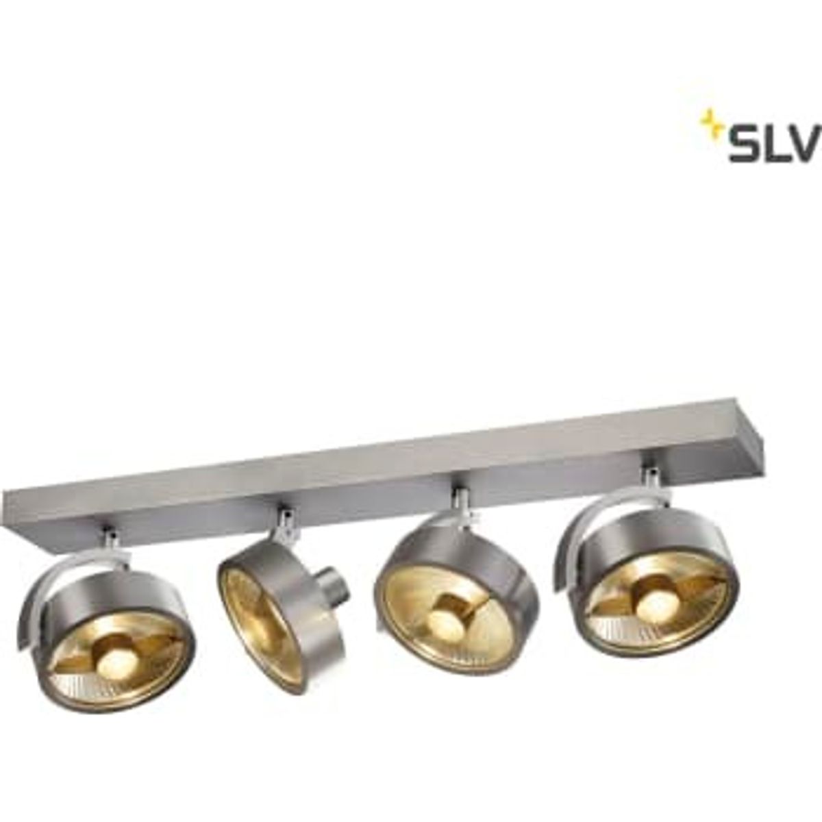 SLV KALU CW, quad, QPAR111, børstet aluminium, 4x75W