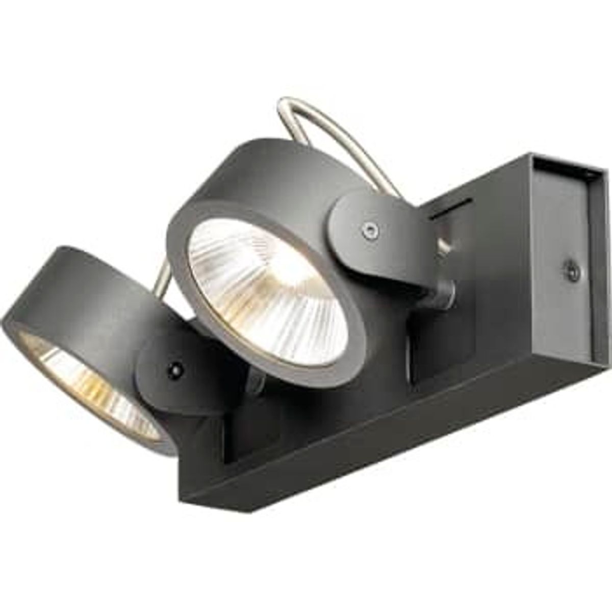 SLV KALU LED 2 væg- og loftlampe, sort, 3000K, 60°