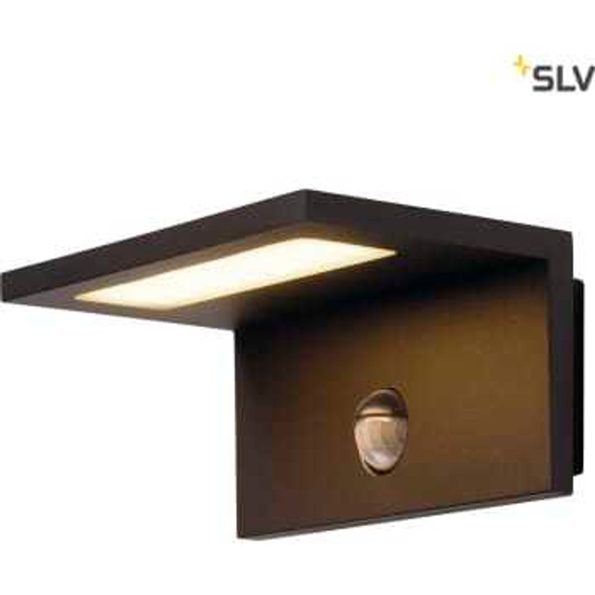 SLV Væglampe Angolux S, LED 7,6W 3000K, 500 lm, med sensor, antracit