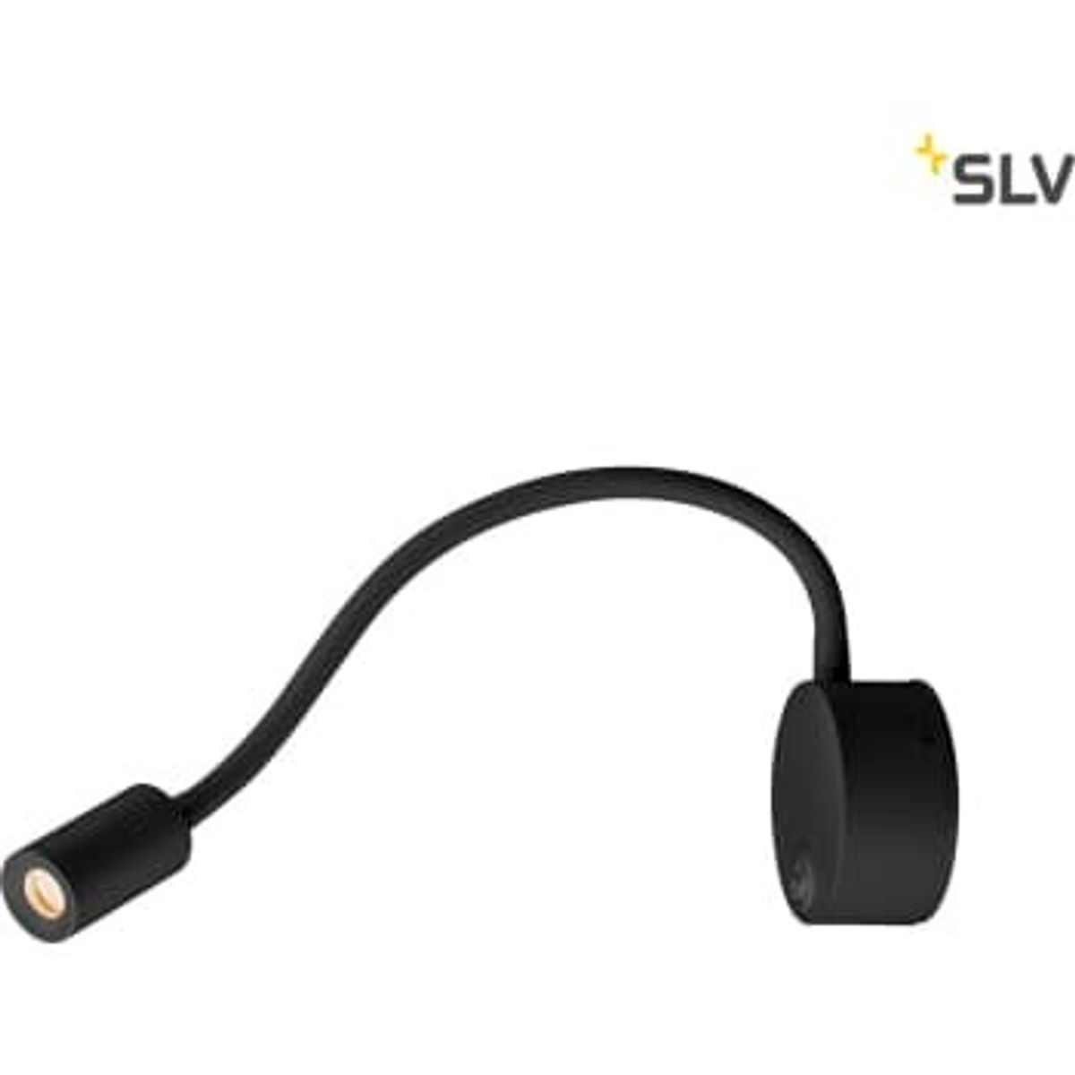 SLV Væglampe Dio Flex Plate, LED 2700K, 70 lumen, sort