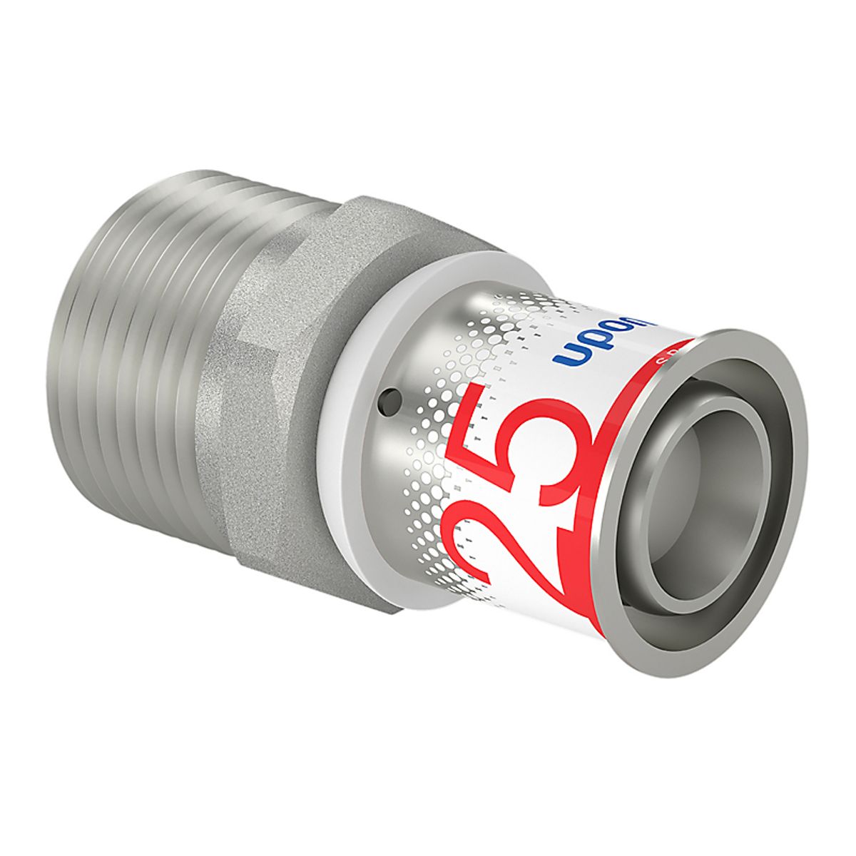 Uponor S-Press PLUS kobling med nippel 25 mm x 1''