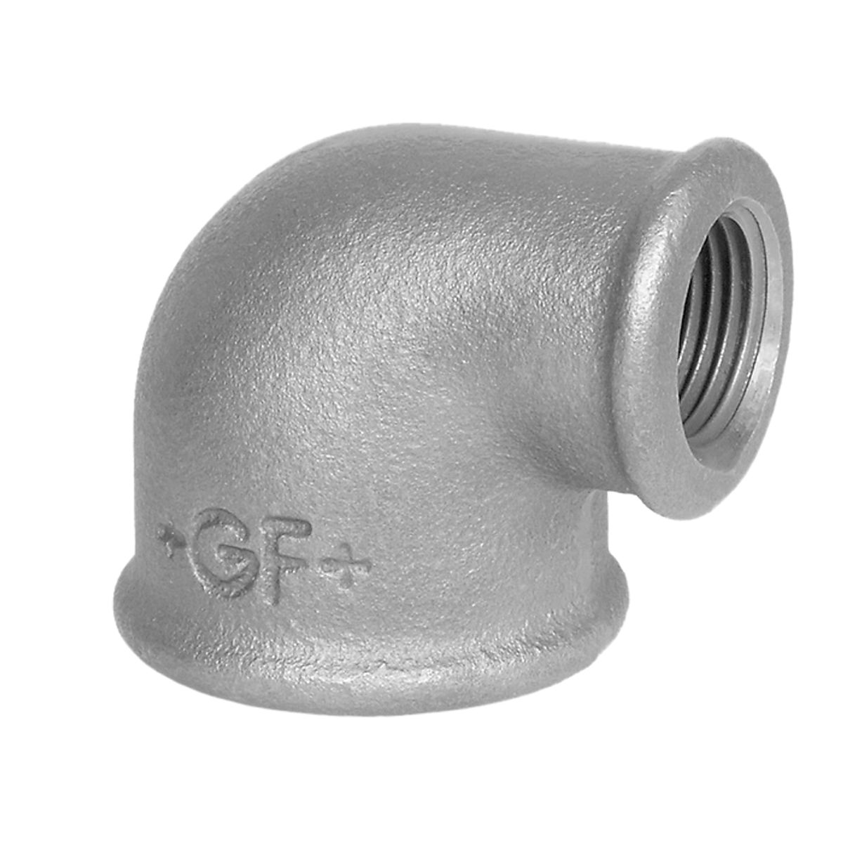 Georg Fischer vinkel 90° sort reduceret 1-1/2'' muffe-muffe