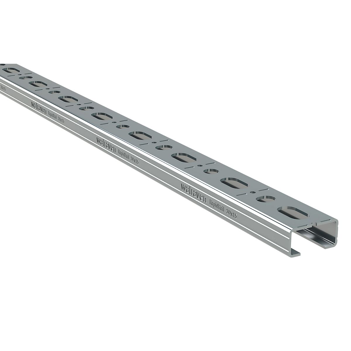 Walraven RapidRail skinne WM1 - 30x15x1,5mm 2meter - Elforzinket