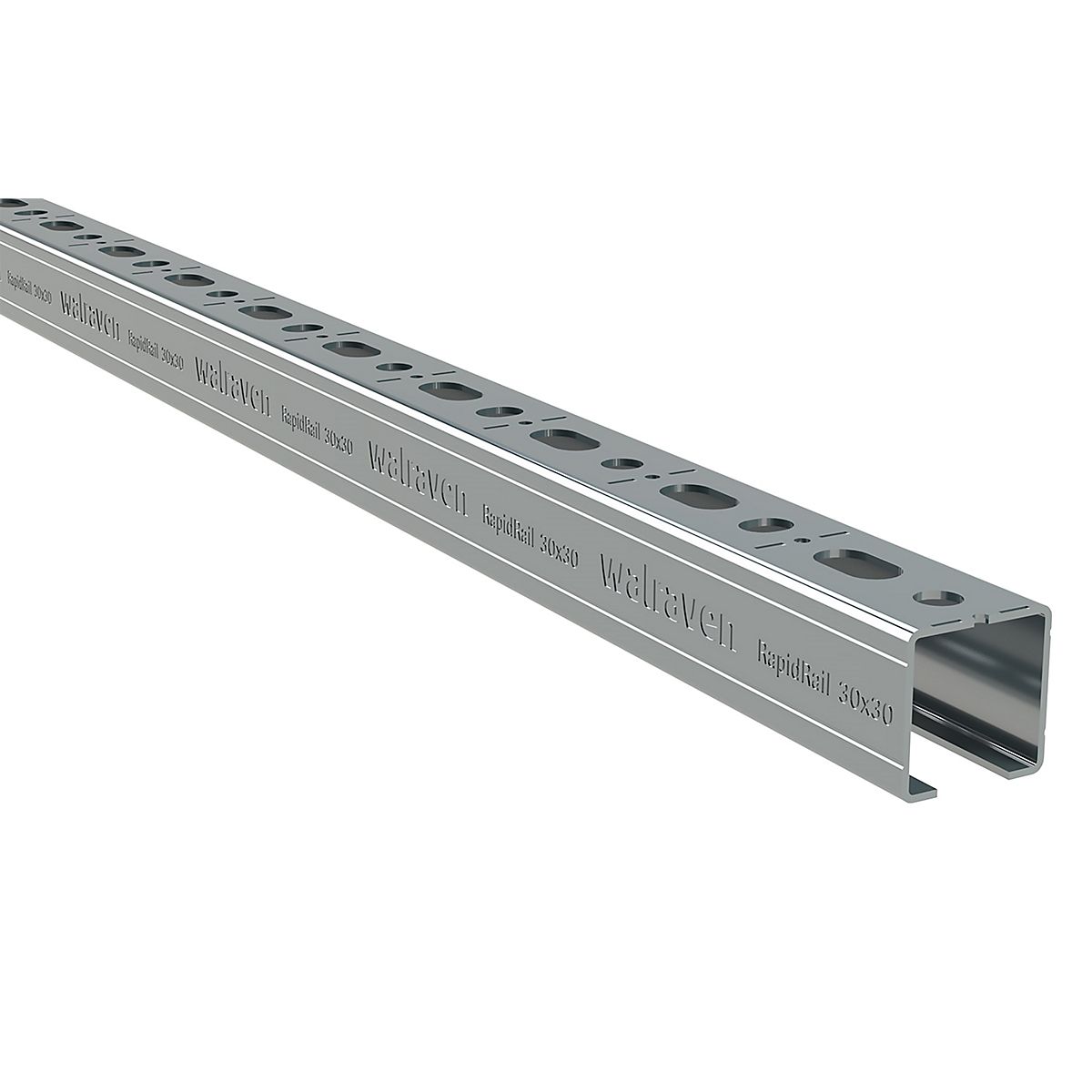 Walraven RapidRail Skinne WM2 - 30x30x1,5mm 2 meter - Elforzinket