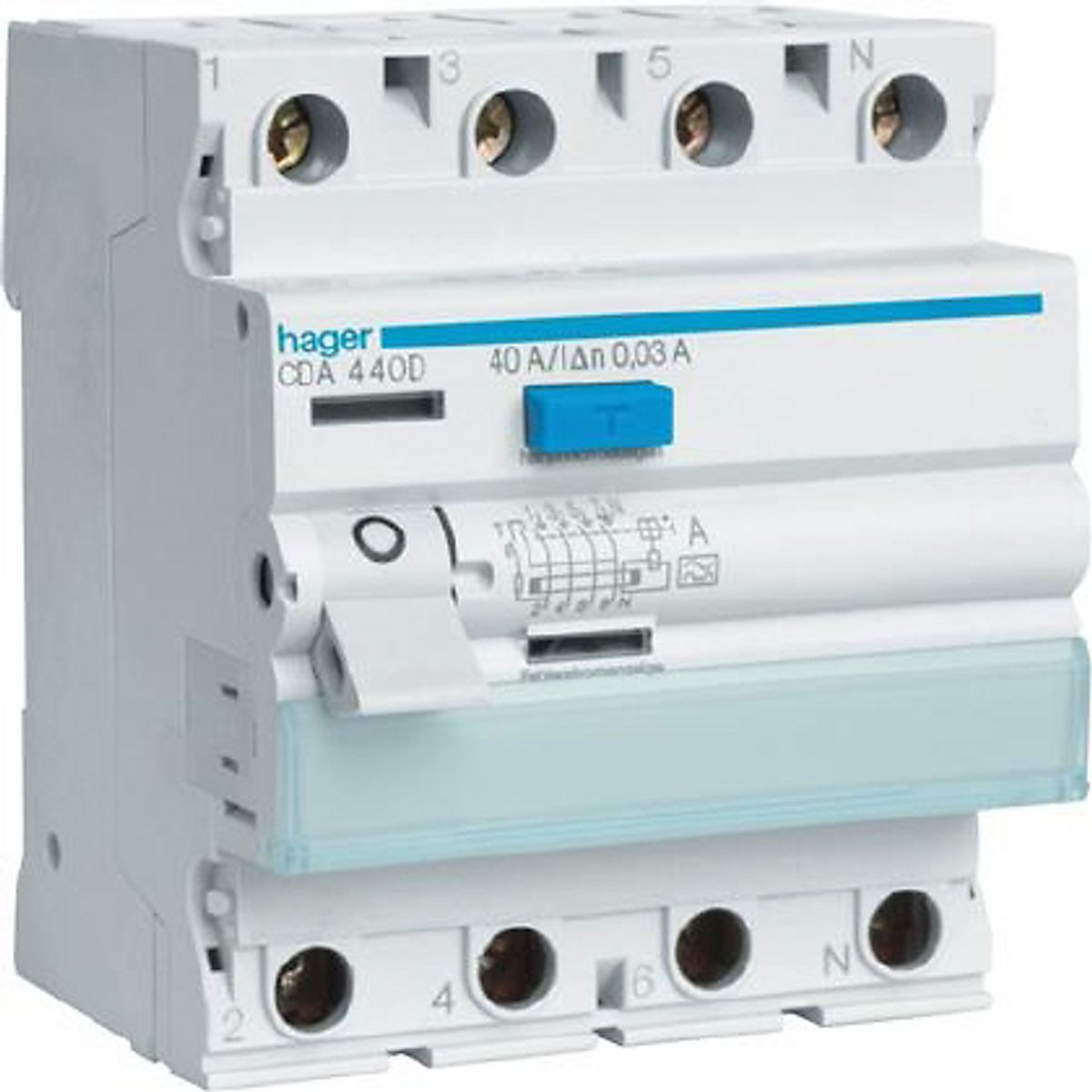 Hpfi Rcd Relæ 4P 40A 30Ma A Cda440K