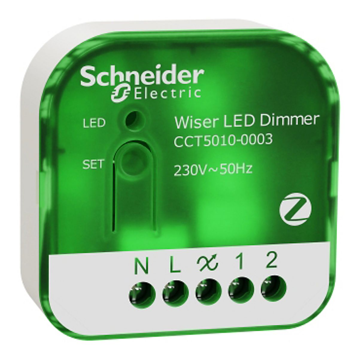 Wiser Multiwire LED Dimmer Puck - trådløs lysdæmper puck med Multiwire teknologi