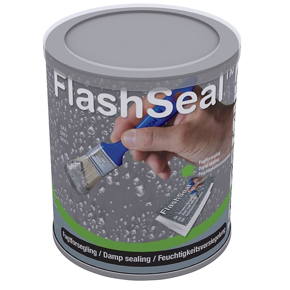 FlashSeal, grå - 1,13 kg gummimaling