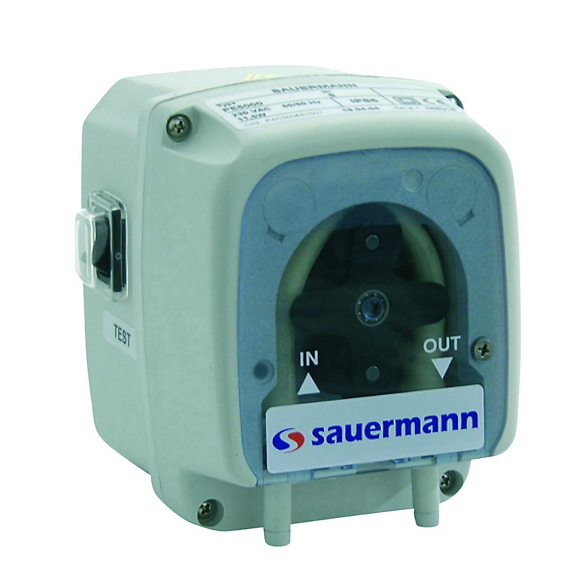 Sauermann PE-5000 Peristaltisk pumpe, 6 l/h, 30 dB, IP65, RAL 9010. Hvid