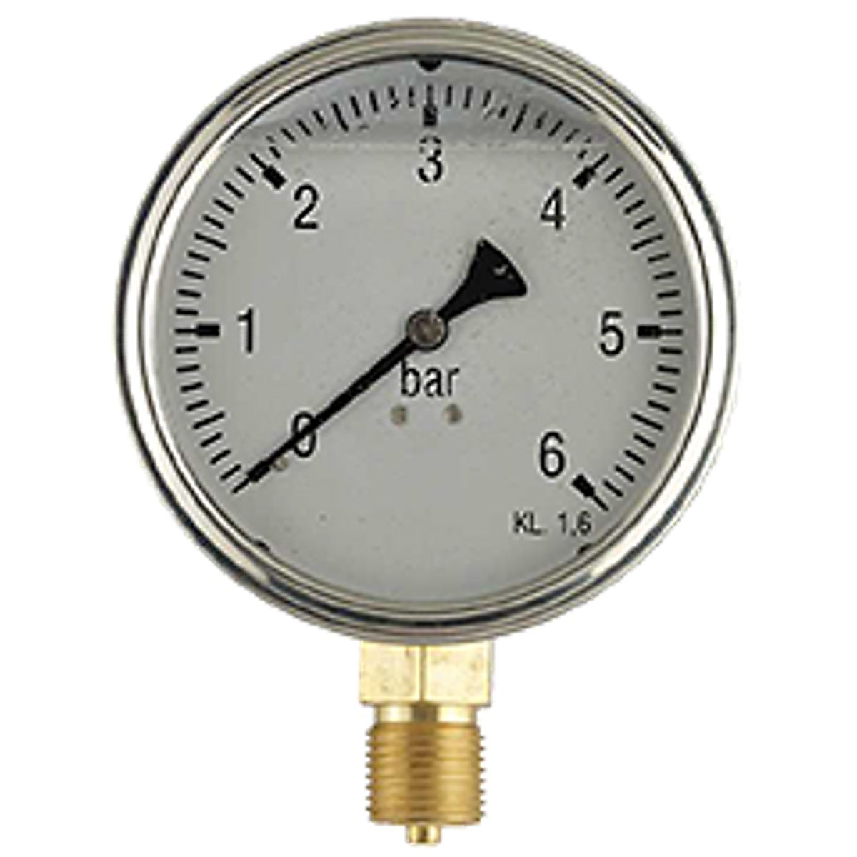 Erik Færgemann Manometer Ø100 mm, 1/2'' (ned), glycerinfyldt, 0-16 bar