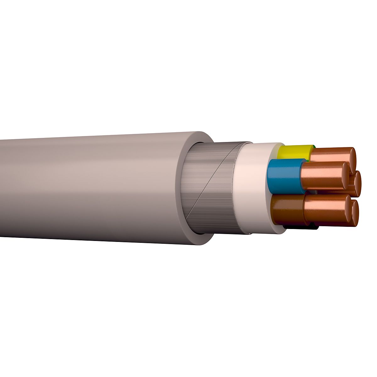 Kabel 5G16mm2 Armeret HIKAJ HF 300/500V TRM500. Til afklip. - OBS tromle gebyr kan forekomme.