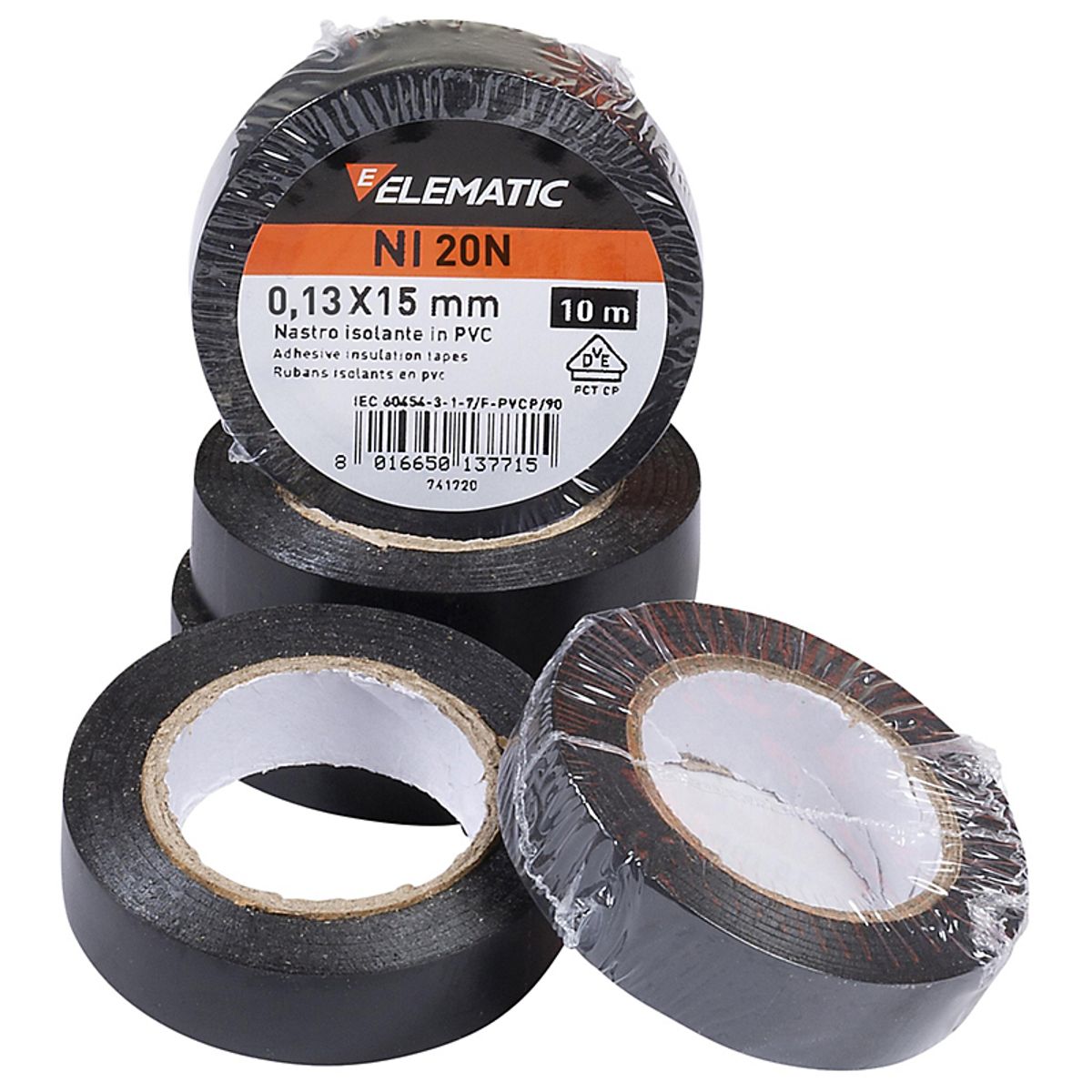 Tape 25mmx25m EM PVC isolerbånd, sort, NI-24N