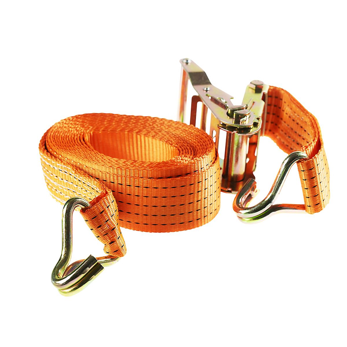 STACO Lastestrop 2000 kg - 38mm x 6m Orange med skralde & J-krog - lastekapacitet 1000kg