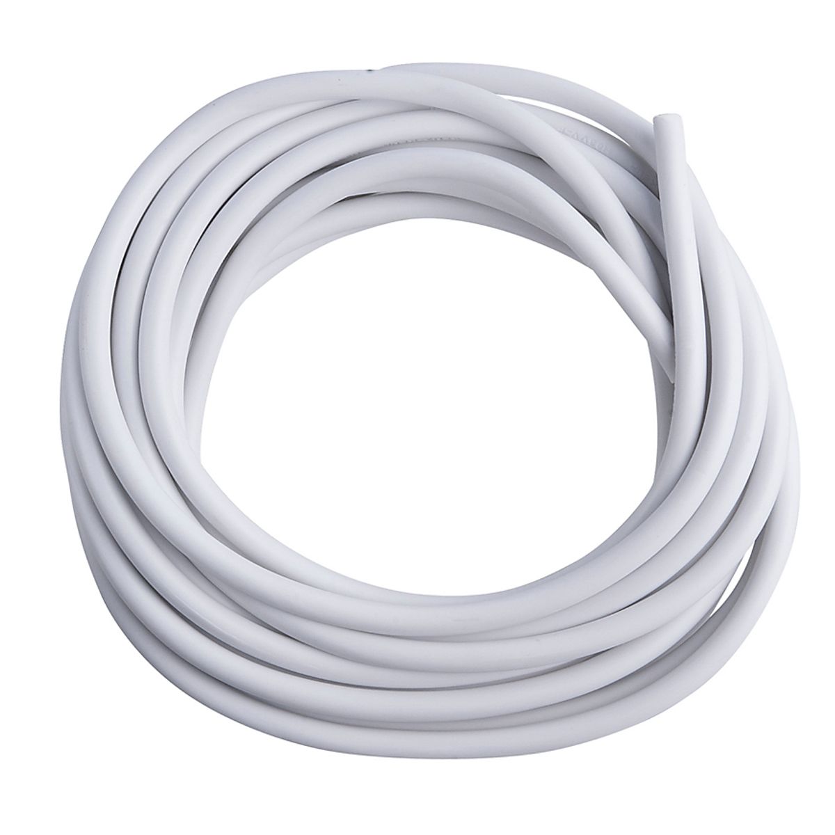 E-line plastkappeledning 3G0,75 H03VV-F, rund med jord, 10m, hvid