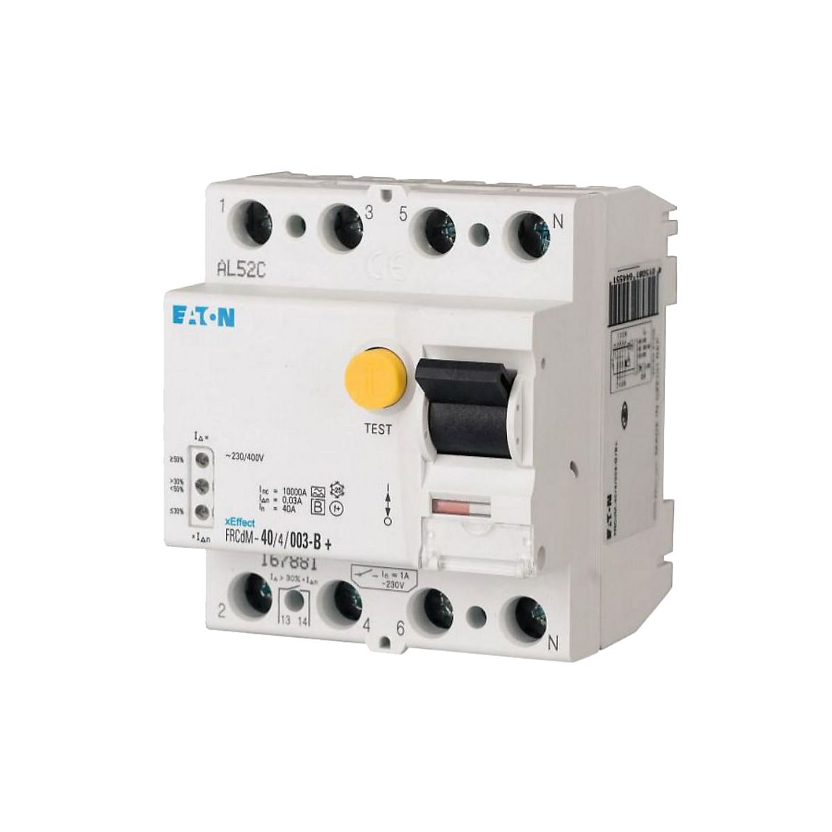 Eaton Hpfi rcd relæ AC/DC 4p 40A Frcdm-40/4/003-G/B