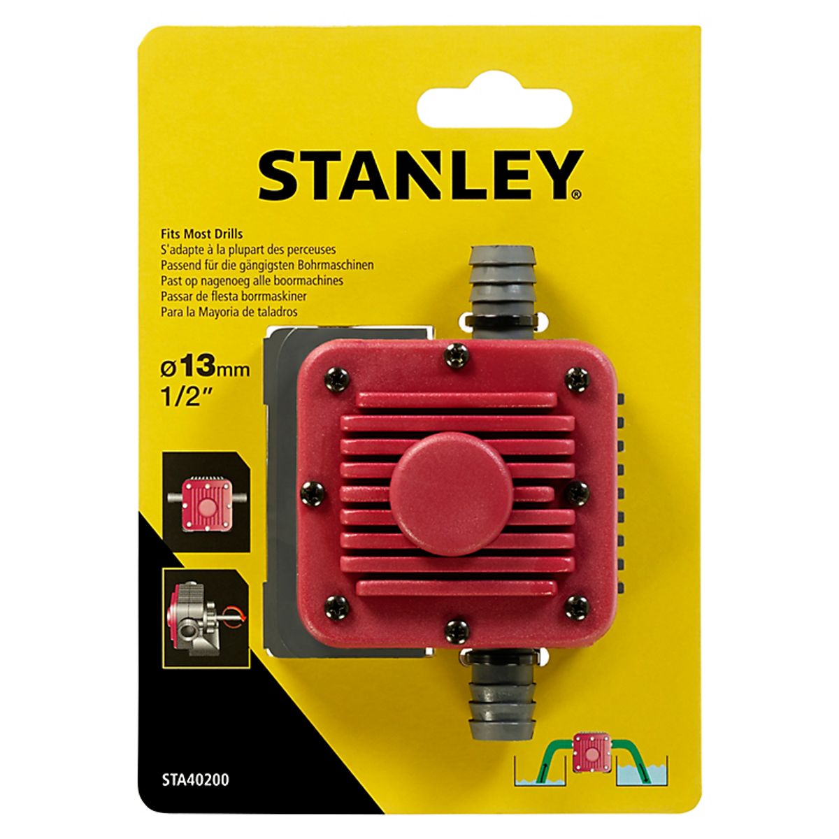 Stanley Pumpe 1/2'' passer til boremaskine 1300 liter/time