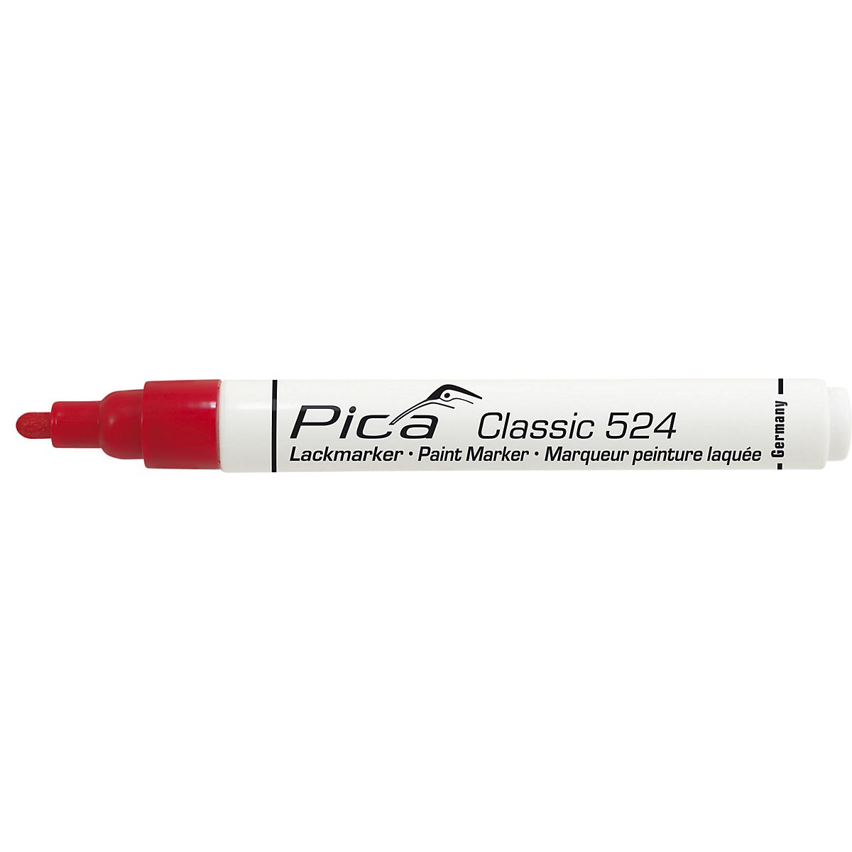 Pica Mærkepen rød Classic Industry paint marker med rund spids 2-4 mm