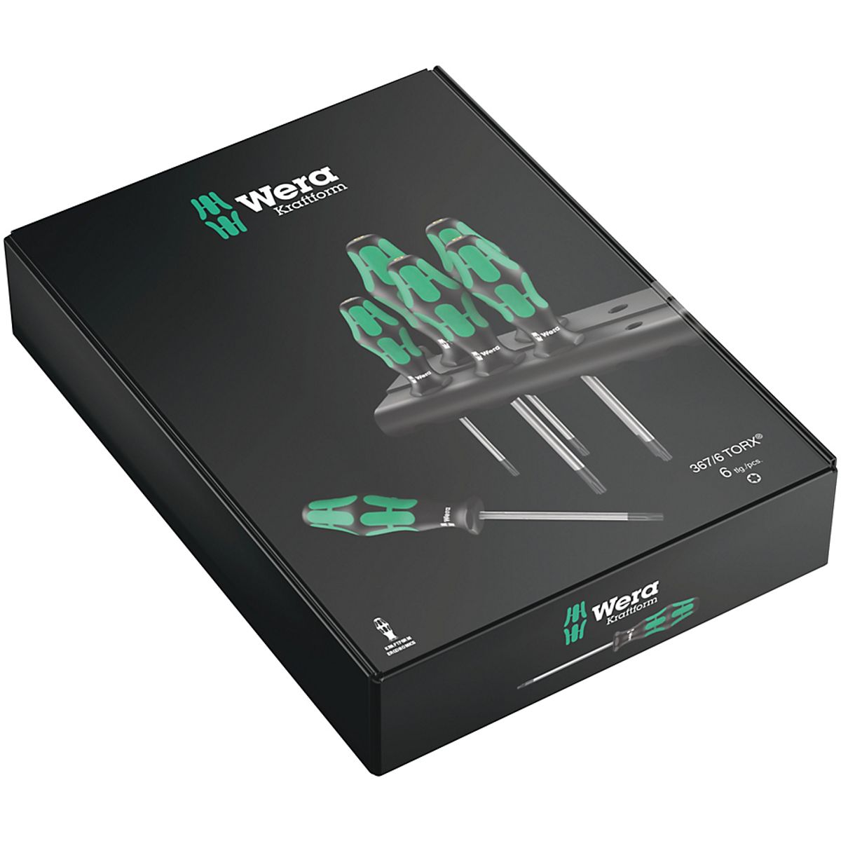 WERA 367/6 TORX Skruetrækkersæt Kraftform Plus + rack, 6 dele