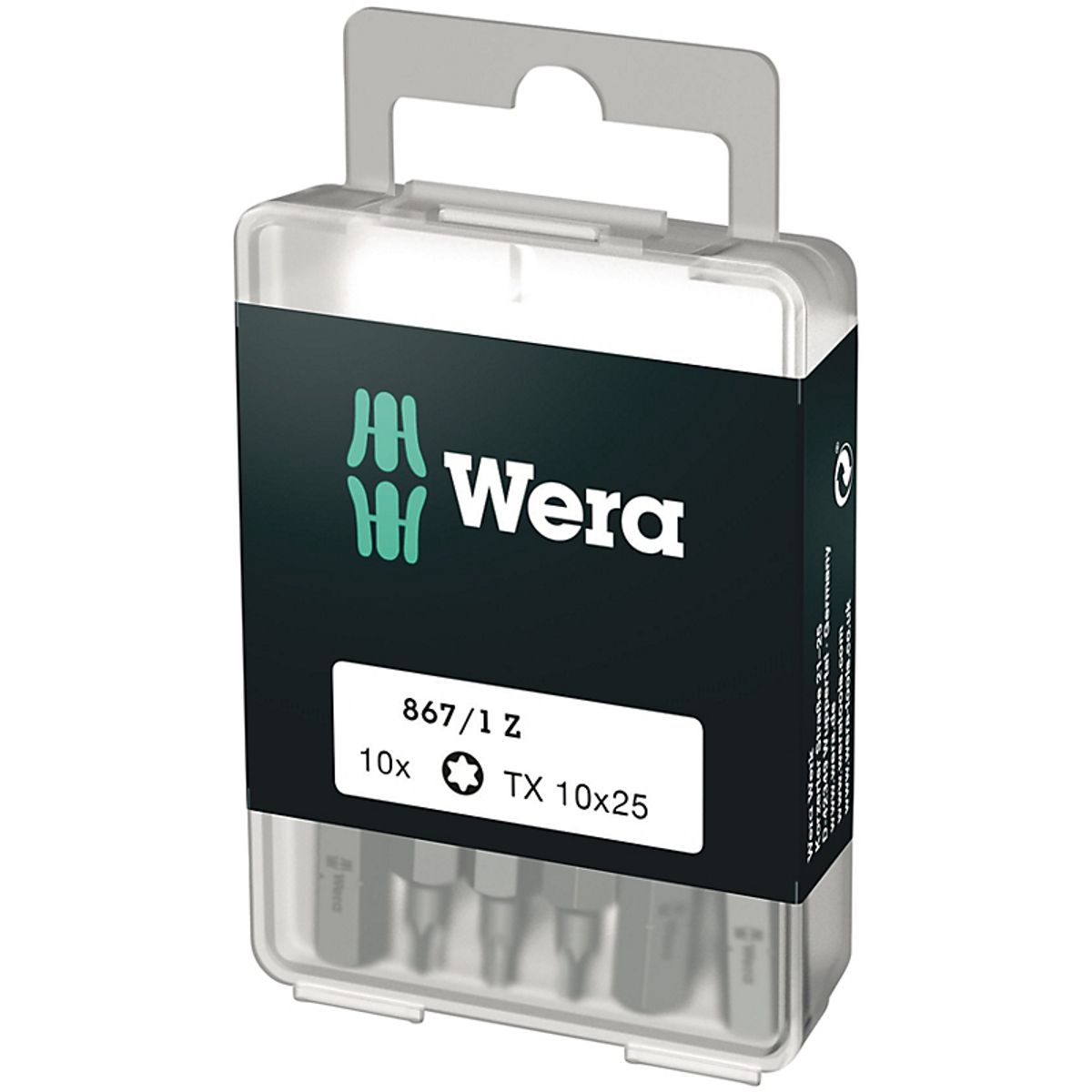 Wera bit TX10x25mm T/indv. Torx plus skruer, 1/4'' sekskant - 10 stk - 867/1