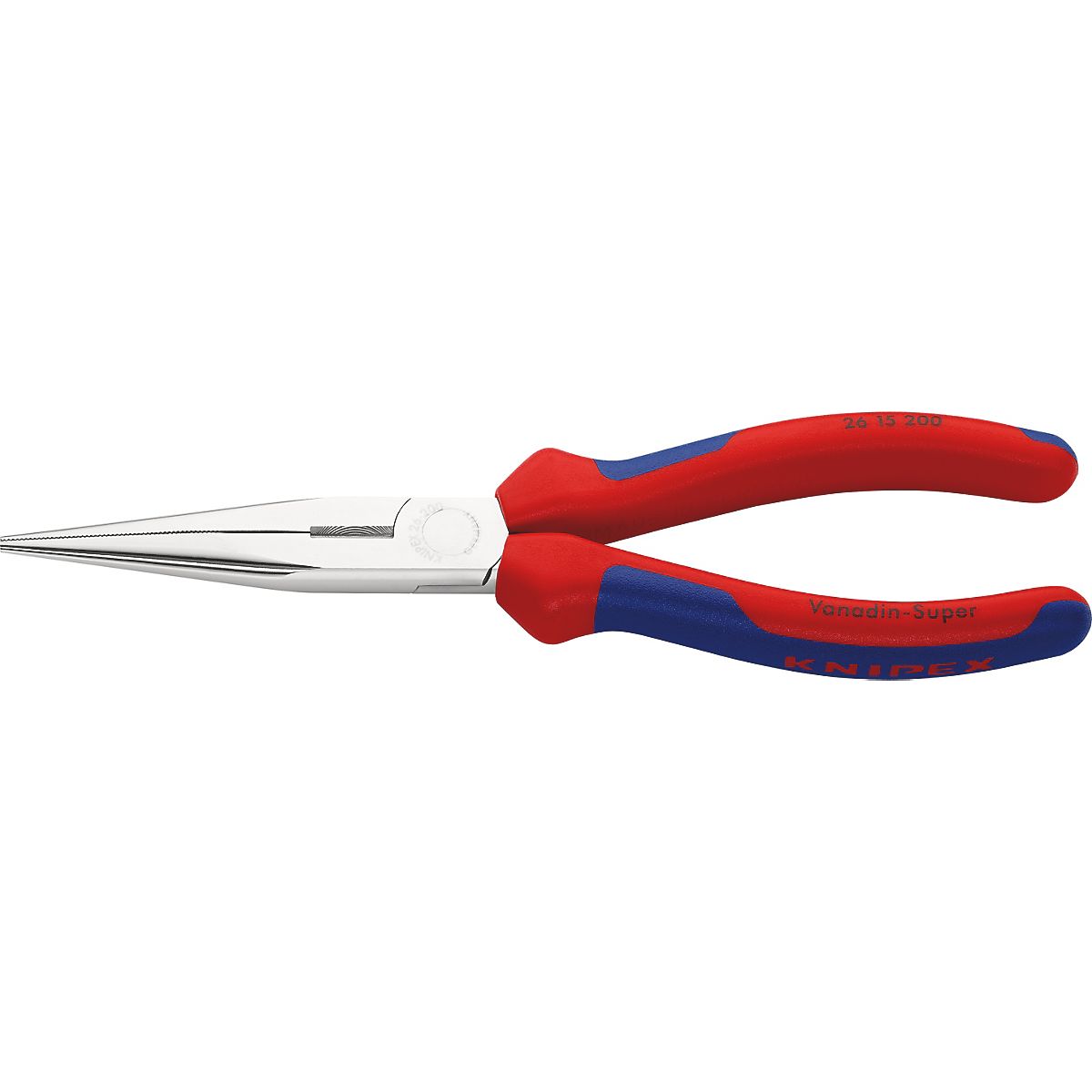 Knipex fladrundtang 200mm Med skær, fork., to-komponent greb