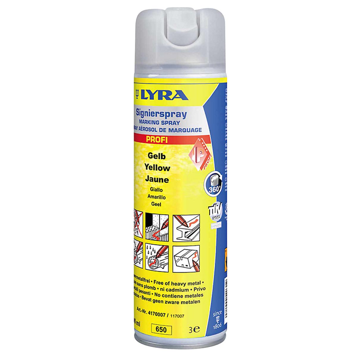 Lyra Markeringsspray Gul - 500 ml