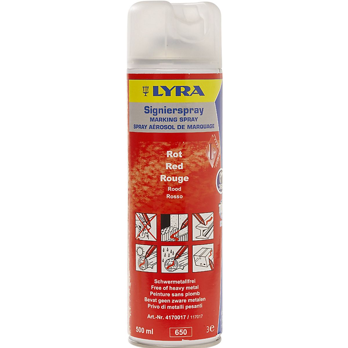 Lyra Markeringsspray Rød - 500 ml