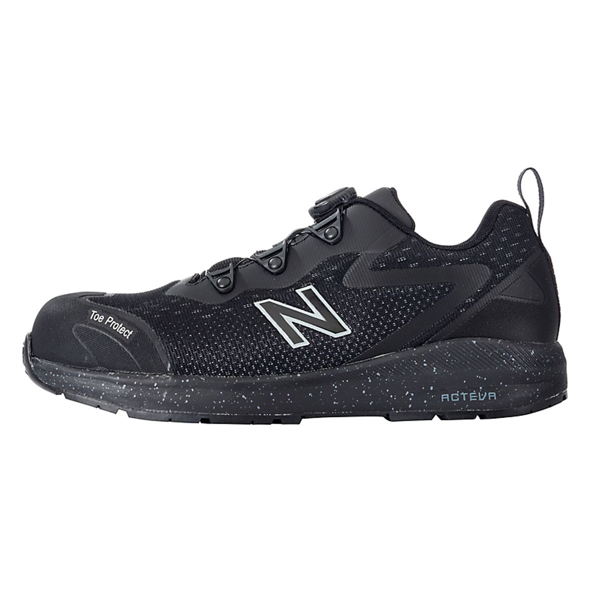 New Balance Logic Black sikkerhedssko med Boa-luk, Acteva mellemsål. ESD godkendt. Str. 45