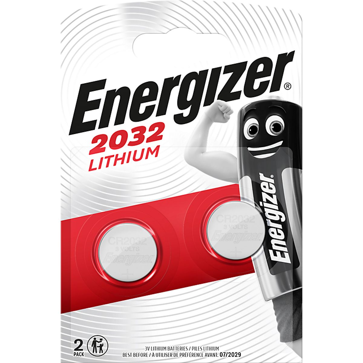 Energizer batteri 3V CR2032 lithium - pakke a 2stk