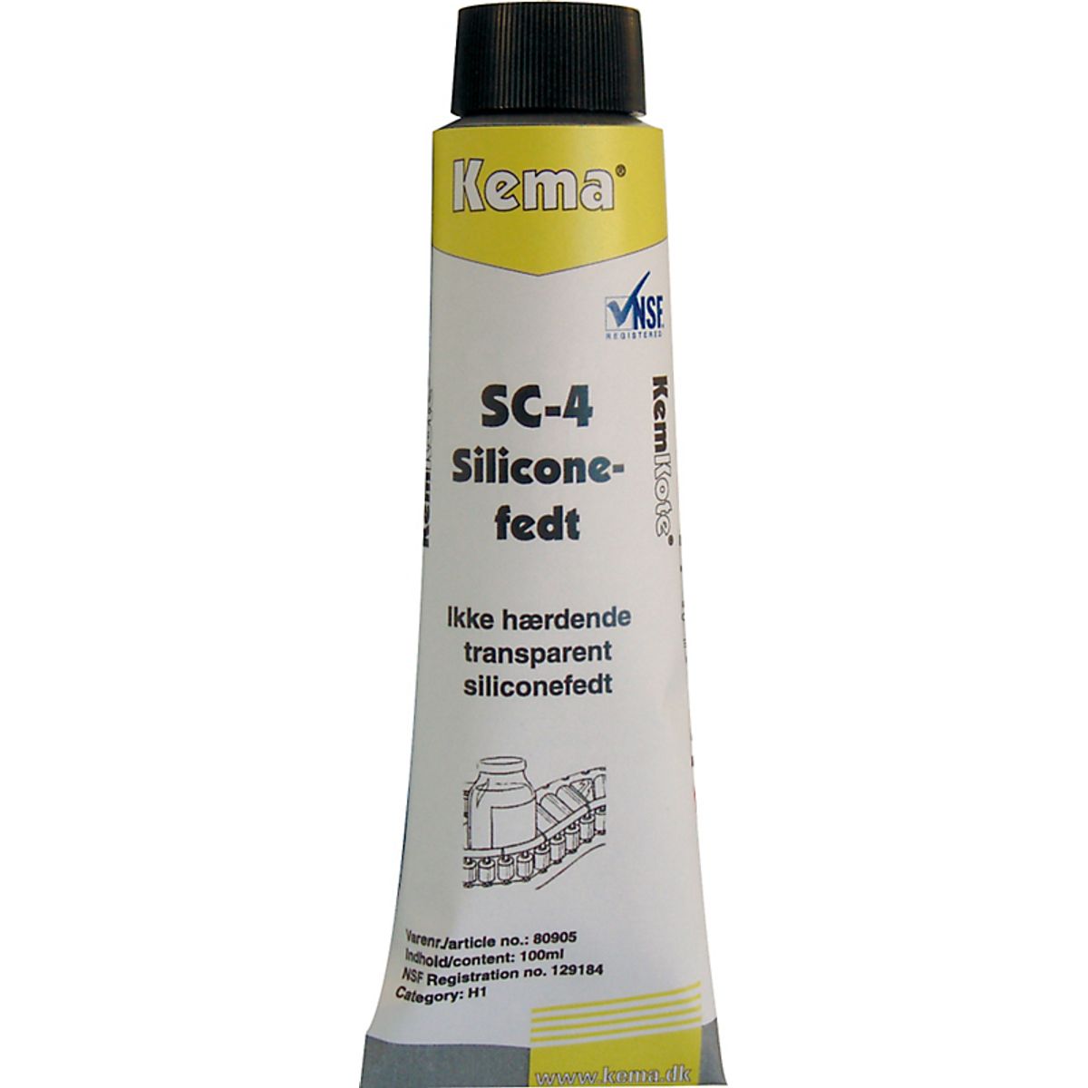 Kema SC-4 Siliconefedt tube 100ml KemSil MSDS/221003