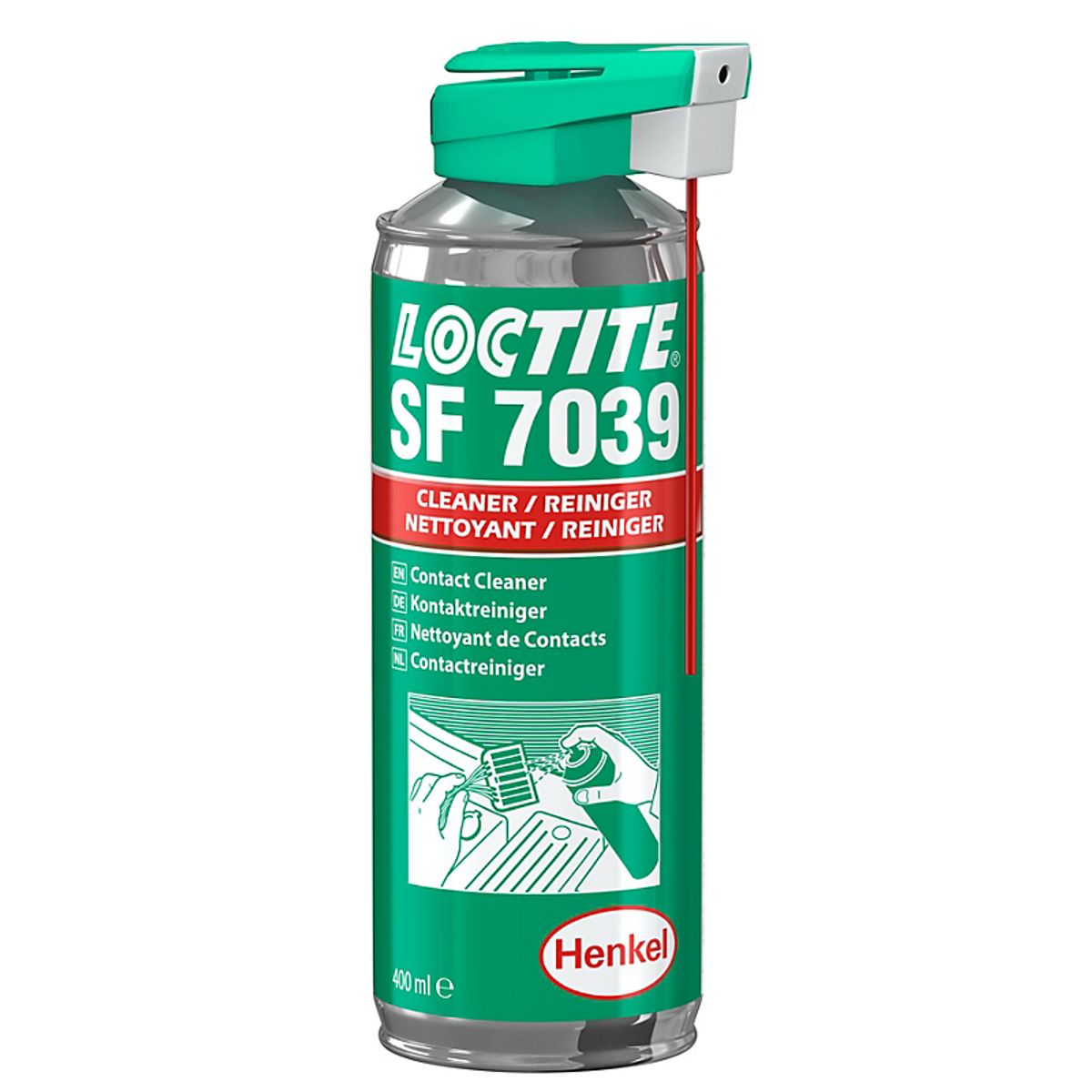 Loctite Kontaktspray & komponentrens SF 7039 SFDN - 400 ml.