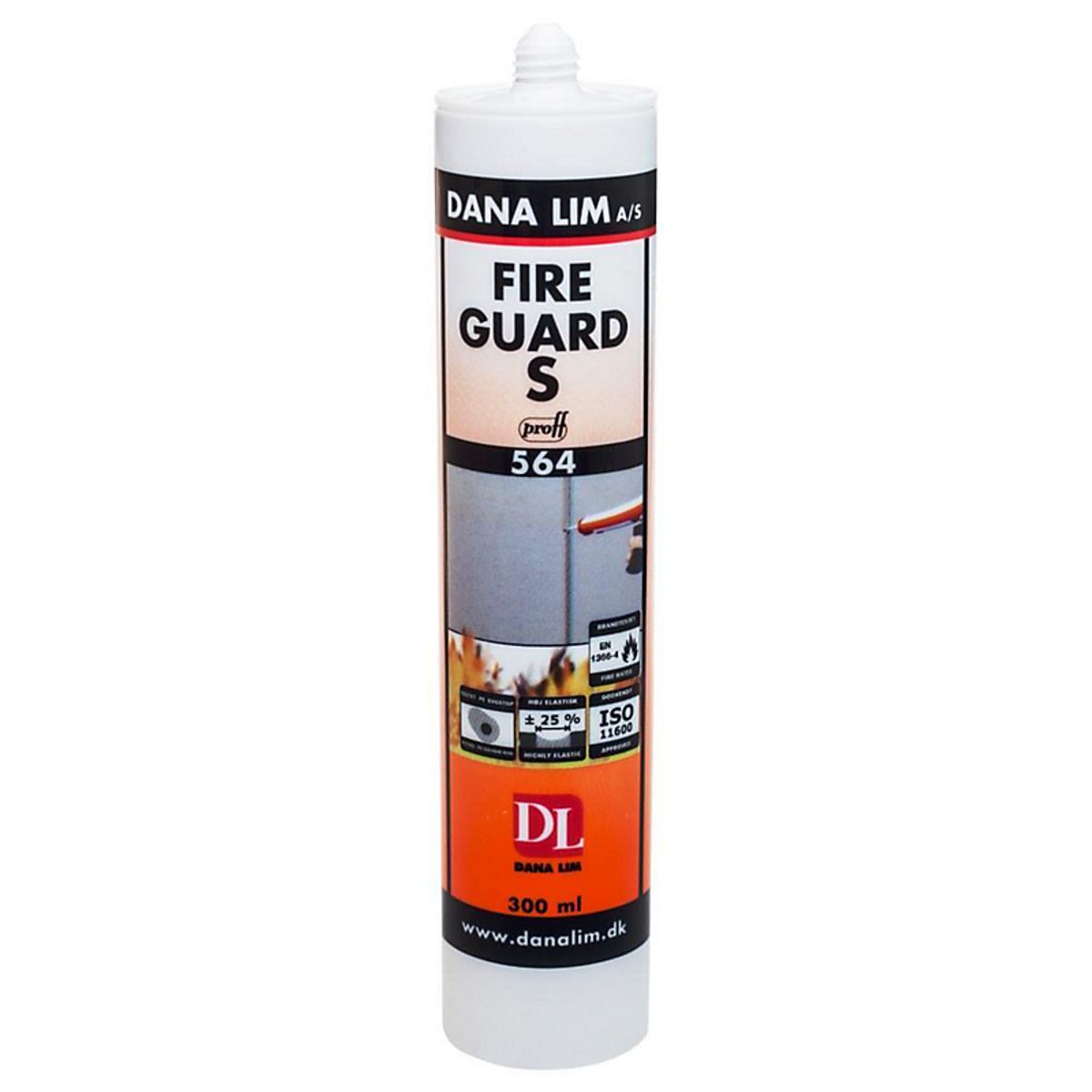 Fire Guard S 564 Grå Brandsilicone til brandsikring af fuger - 300 ml