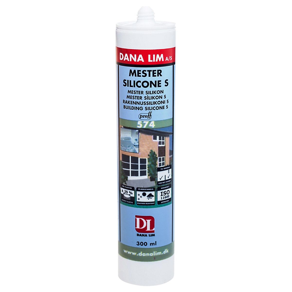 Dana Lim mestersilicone 574 hvid - 300 ml