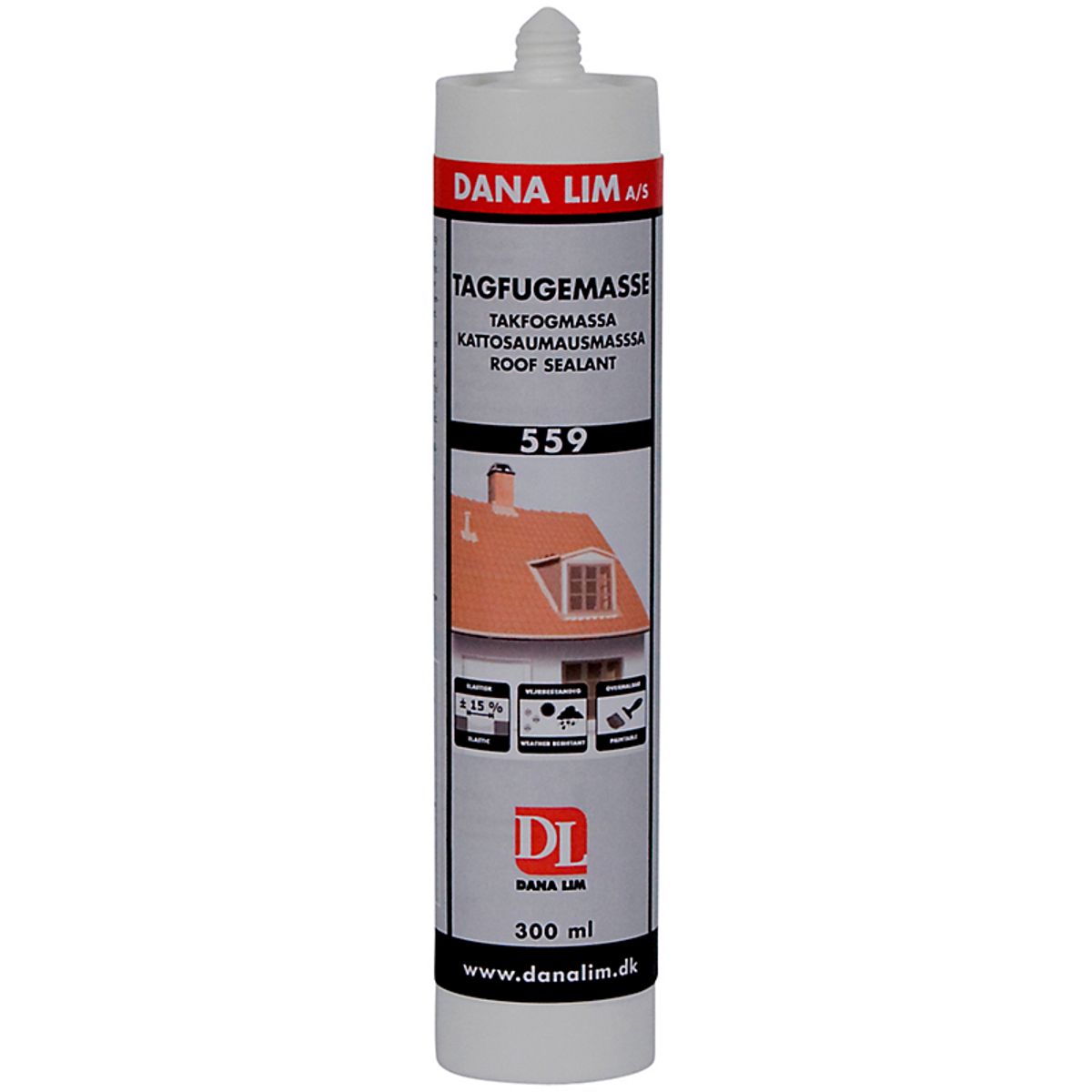 Dana Lim tagfugemasse 559 sort - 300 ml